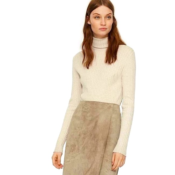 TORY BURCH Faux Wrap Suede Skirt - Picture 4 of 6